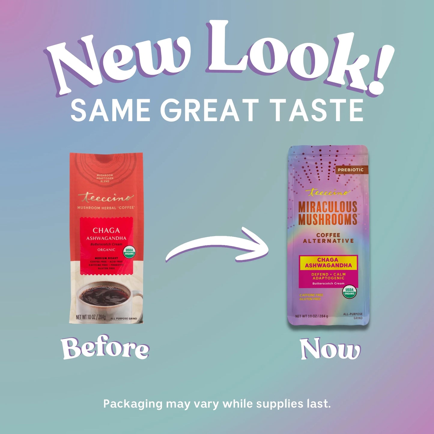 Chaga Ashwagandha Butterscotch Cream Mushroom Herbal Coffee