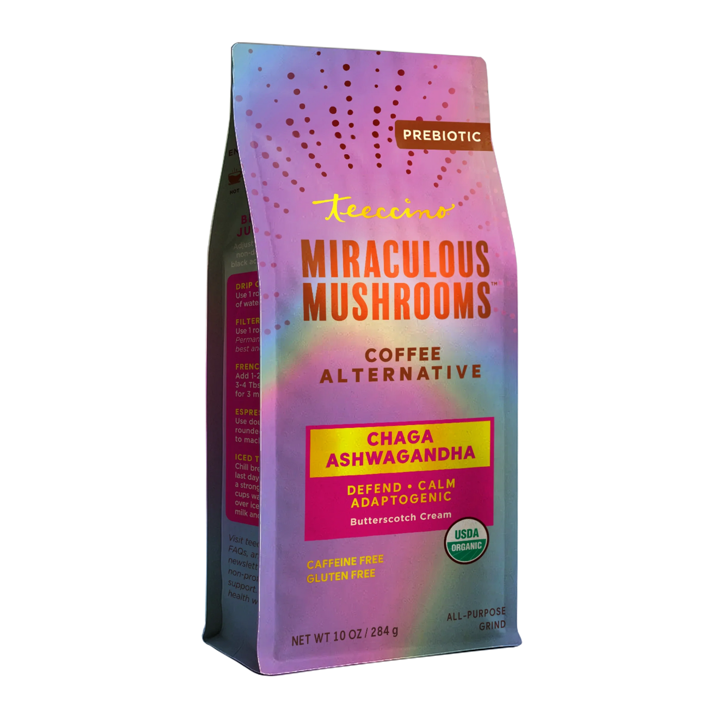 Chaga Ashwagandha Butterscotch Cream Mushroom Herbal Coffee