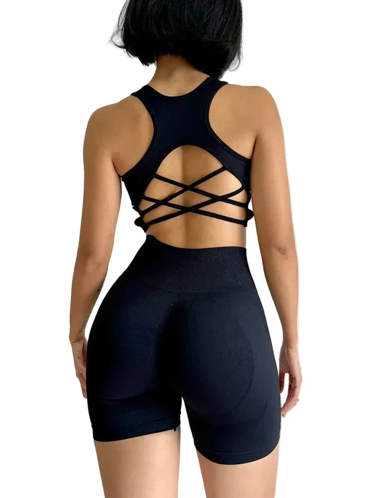 Women’s High-Waist Seamless Workout Set